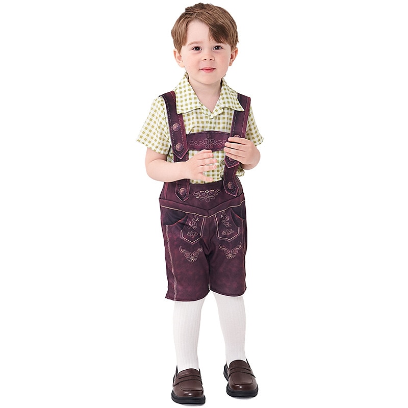 Carnival Oktoberfest Beer Costume Cosplay Costume Cosplay Cosplay Wiesn Boys Carnival Party Traditional Style Cloth Shirt Pants 2025 - $35.99 –P8