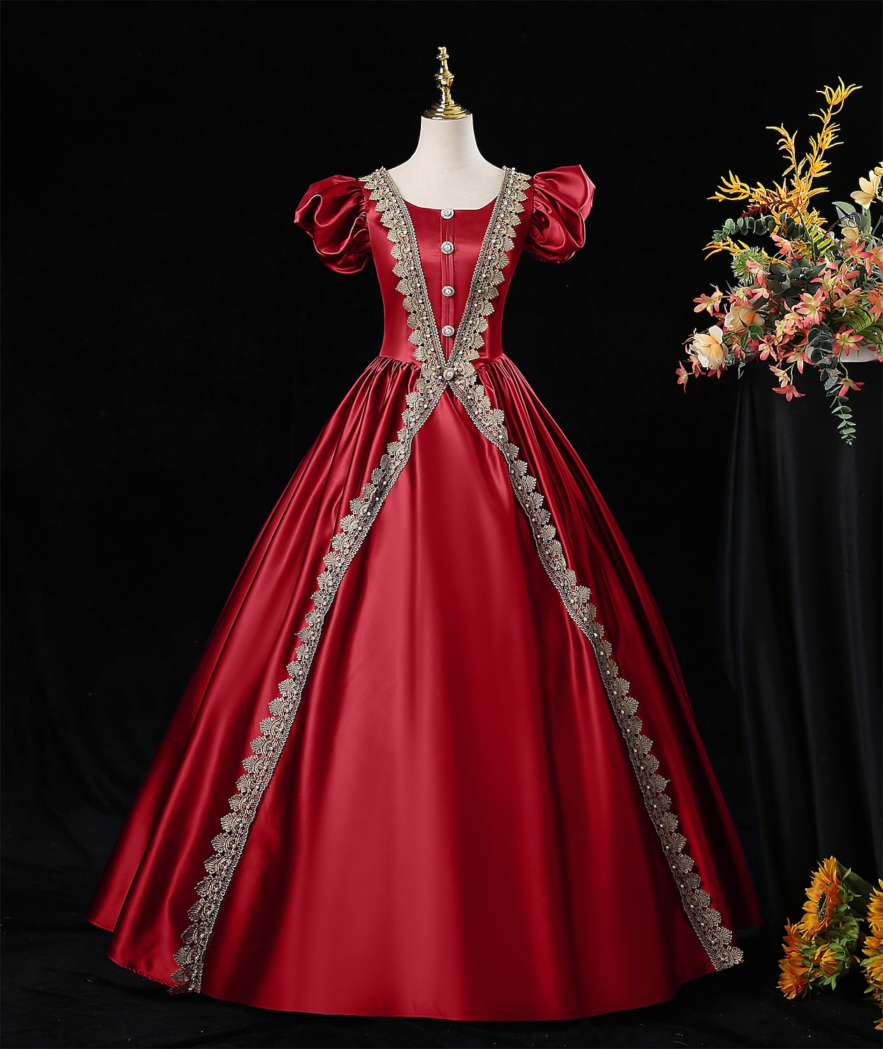 Lady Victorian Dress Costume Medieval Prom Ball Gown Gothic Retro