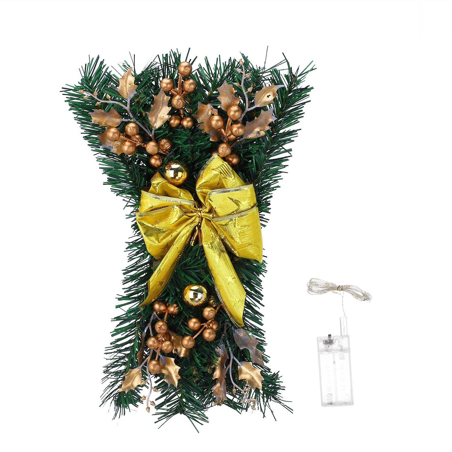 0,45 m Christmas Garland Lights Julkransljus 50 lysdioder Röd Blå Holiday Lights Juldekoration 24 V 2025 - $18.99 –P9