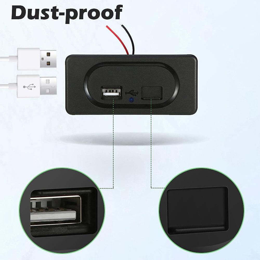 starfire 1 db dupla usb töltő aljzat 3.1a motorkerékpárhoz autó teherautó csónak autó hálózati adapter aljzat 2025 - $19.99 –P4
