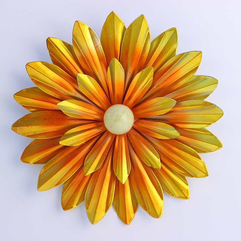 1 kpl metallikukkia seinäkoristelu kukka seinäveistos, käsinmaalattu kukkaveistos, metalliseinä taide ripustettava seinäsisustus sisätiloihin kotitoimistoon kylpyhuone keittiö makuuhuone olohuone 2026 - $11.49 –P2