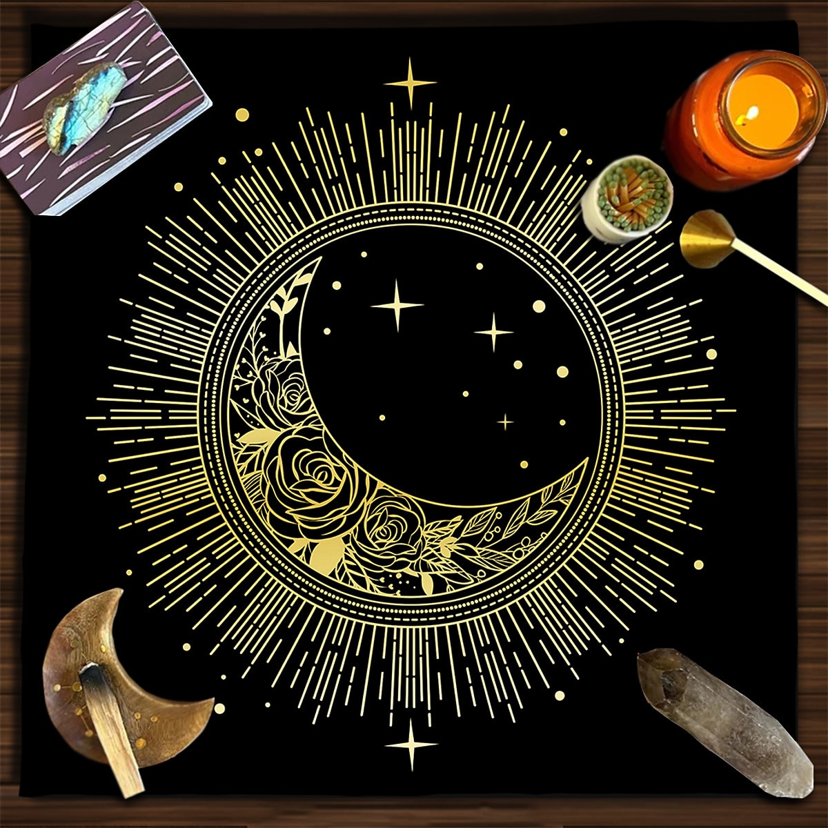 tarot asztalterítő játékhoz, oltárterítő, boszorkánysági asztrológia dekoráció orákulumkártya pad tarot szőnyeg witcher dekor, parti ajándékok, parti ajándék dekoráció, parti kellékek varázsművészeti 2026 - $9.49 –P3
