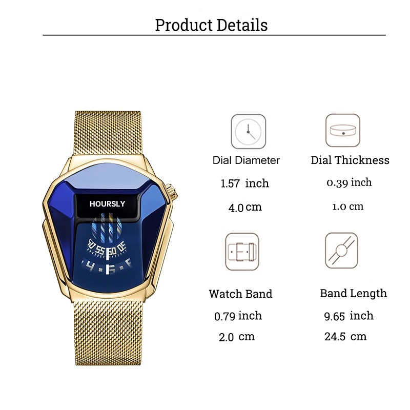 Роскошные Мужские Кварцевые Часы Часы Модные Холодные Мужские Наручные Часы Из Нержавеющей Стали Технология Модные Кварцевые Наручные Часы Подарок на День Святого Валентина для мужчин Relogio 2026 - $25.99 –P7