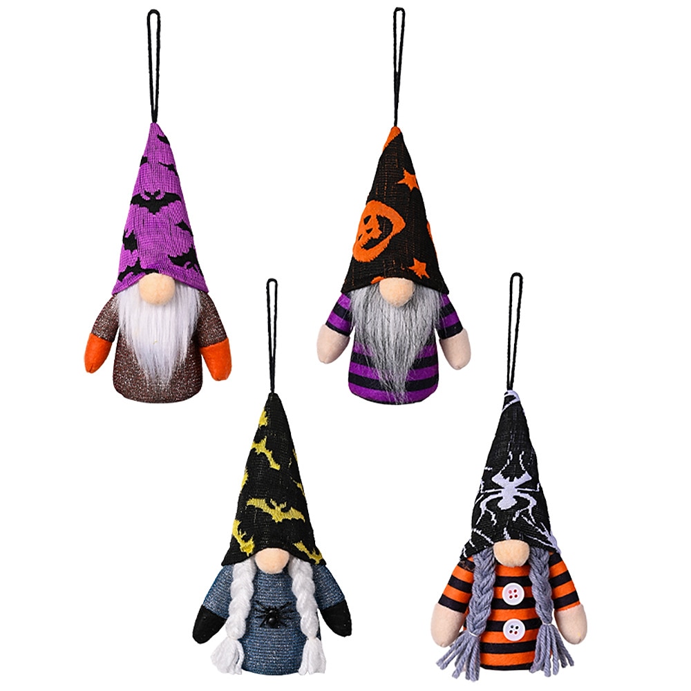 Halloween Bat Hat Faceless Gnome Doll with Lights Hanging Pendant Tree Decor Harvest Sunflowers Plush Doll Decorations For Home 2026 - $6.49 –P10