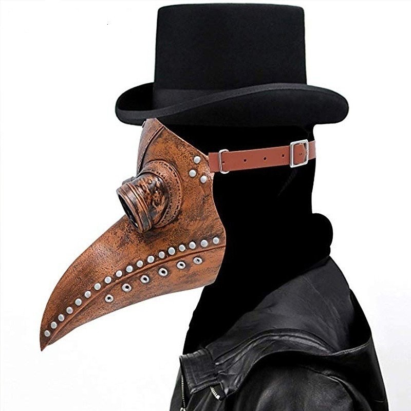 Maska steampunk halloween z ptakiem w kształcie dzioba, maska z długim nosem i dziobem ptaka wrony, akcesoria do kostiumów cosplay steam 2025 - $23.99 –P6