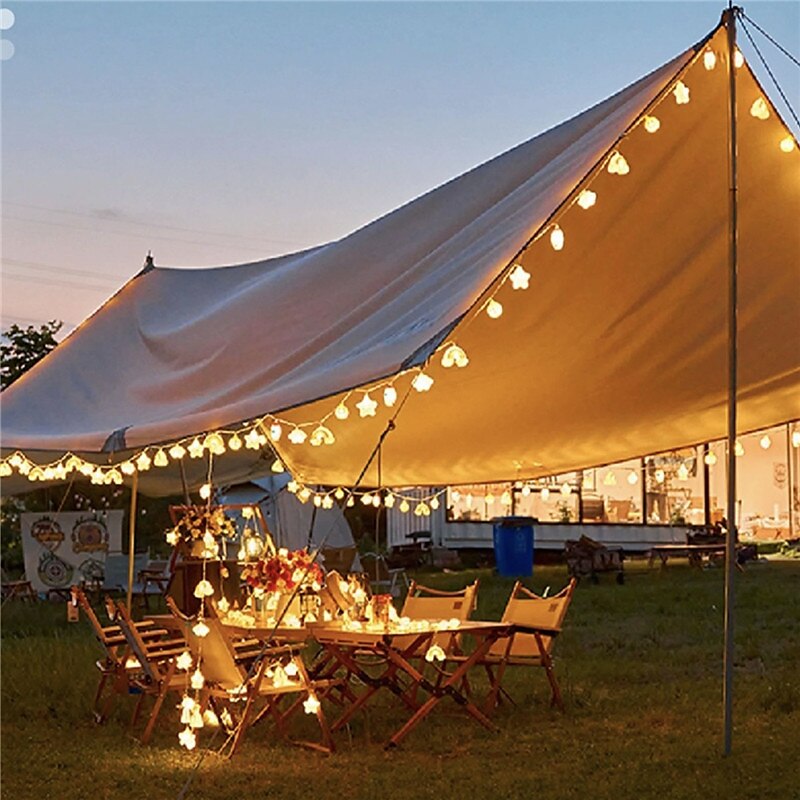 Outdoor Camping String Lights - Cloud - Rainbow - Smiley - 3 Sizes