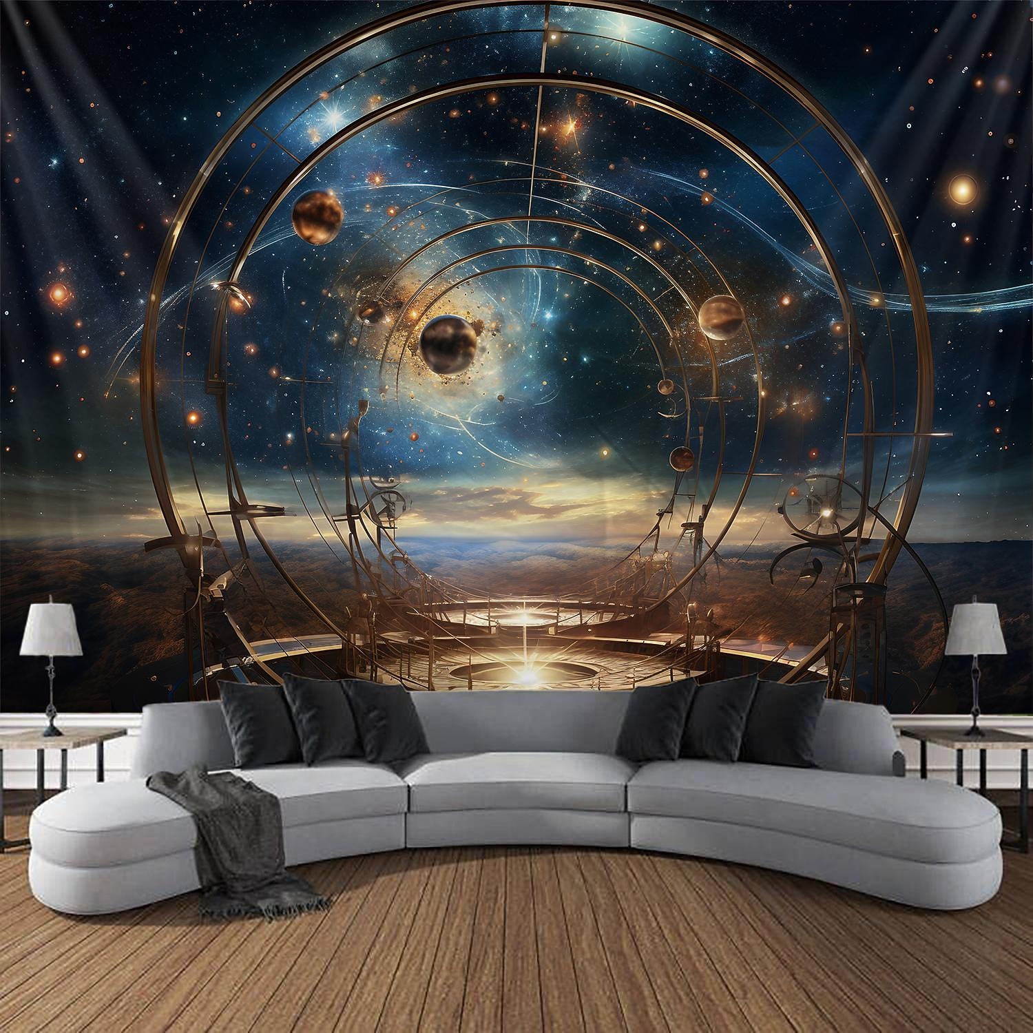Fantasy Star Orbite Tapisserie suspendue Art mural Grande tapisserie murale Décor Photographie Toile de fond Couverture Rideau Maison Chambre Salon Décoration de 2026 ? $20.99 –P12