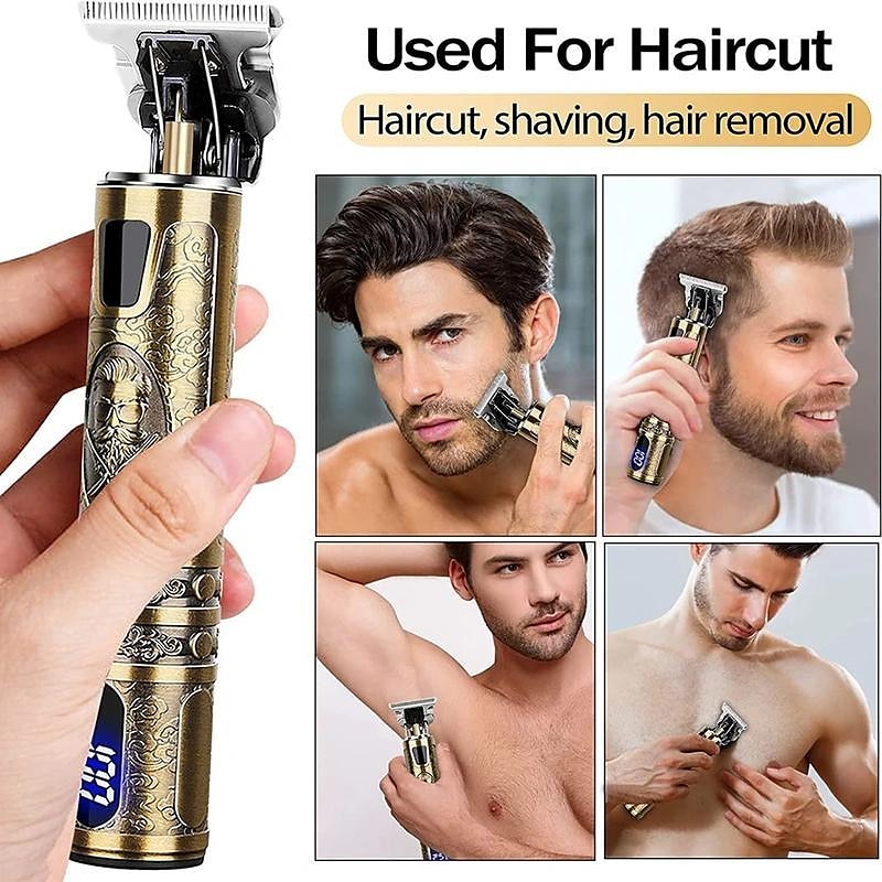 USB Rechargeable Hair Clippers and Beard Trimmer for Men - Precise T-Blade Trimmer with LCD Screen - Grooming Kit for Men 2025 - $24.99 –P5