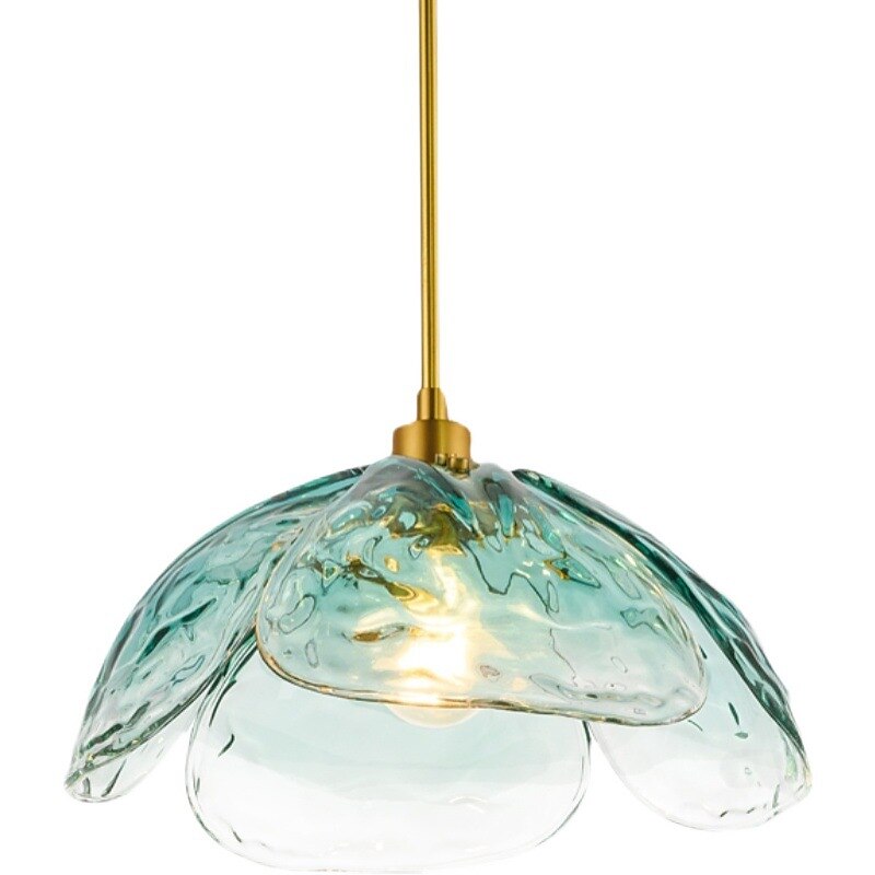 lampada a sospensione a led in vetro lampada da soffitto moderna in vetro soffiato a mano industriale led creativo loft bar cucina lampada da soffitto decorazione della casa installazione rosa verde del 2025 a $279.99 –P6