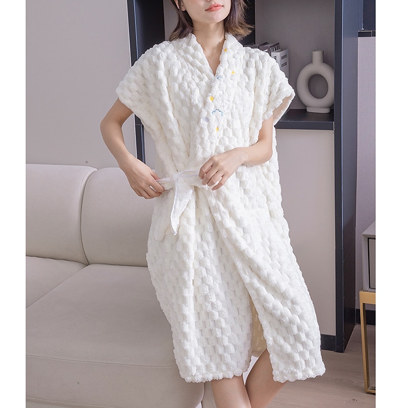 Wearable Bath Towel Wrap Cozy Coral Fleece Highly Water Absorbent Beach Spa Gym Bathrobes Slip Dress Bathing Shower Cover Up Tube Dress Nightwear Sleepdress Sleeping Robe 2025 - $33.99 –P4