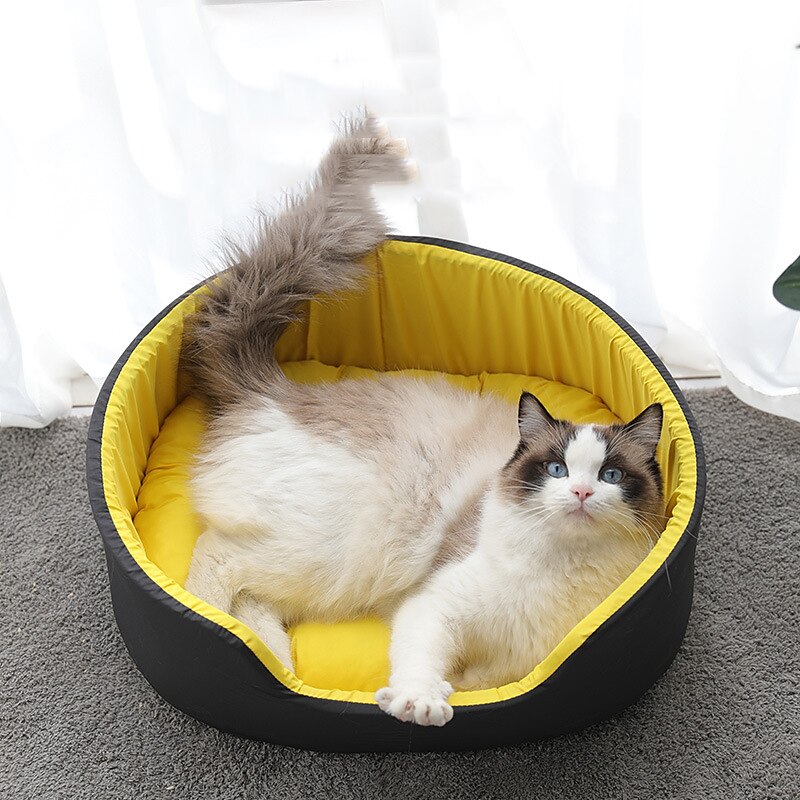 tofarger kjæledyr reir vaskbar dobbeltsidig pute kjæledyr katt reir fire sesonger katt hund 3d hund reir 2025 - $52.99 –P2