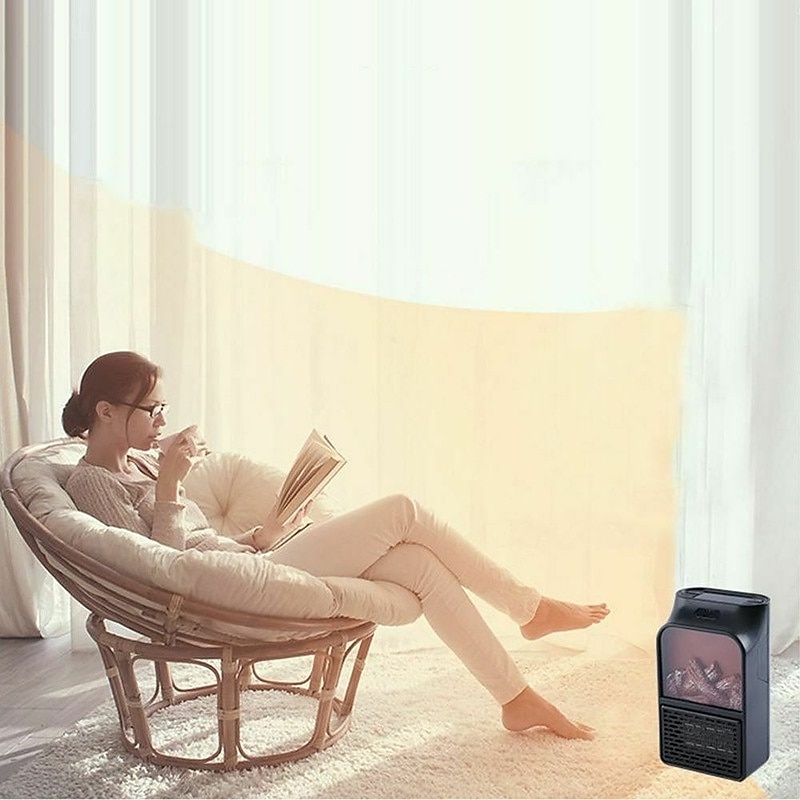 Mini Electric Fan Heater Portable Plug-in Wall Ceramic Heater Air Heating Winter Room Warmer Thermostat Remote Control 400W PTC 2025 - $28.99 –P9