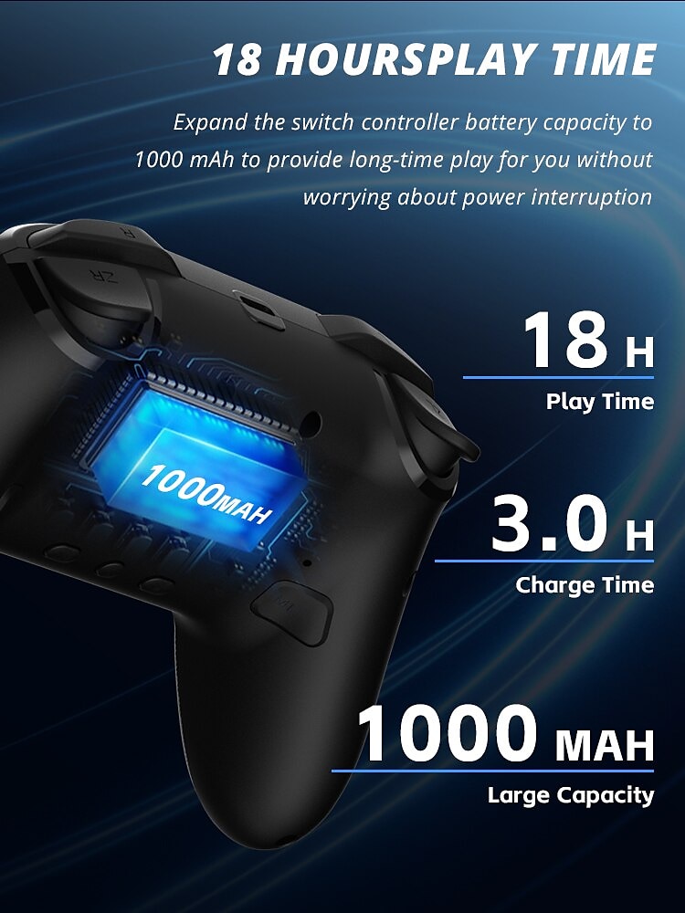 Wireless Controller For Nintendo Switch OLED Console Pro Gamepad with 600Mah Rechargeable Battery Programmable Turbo Function 2025 - $32.99 –P6
