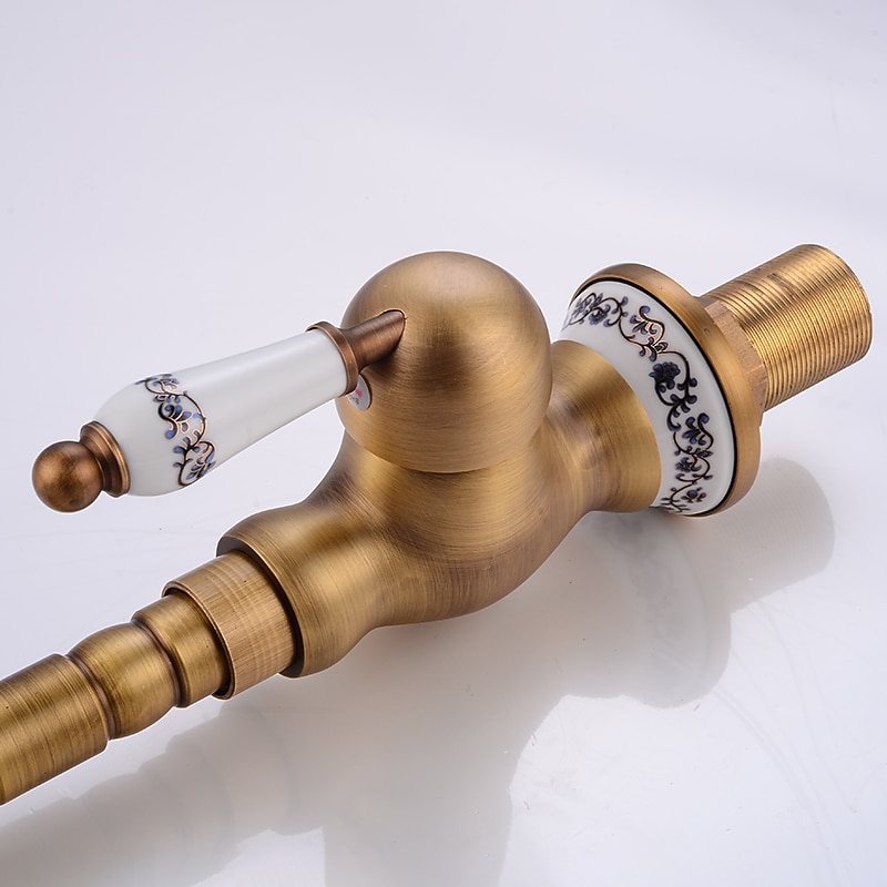 Vintage Kitchen Faucet Sink Mixer Taps, Single Handle Vessel Tap with Cold and Hot Hose 2026 - $106.99 –P4