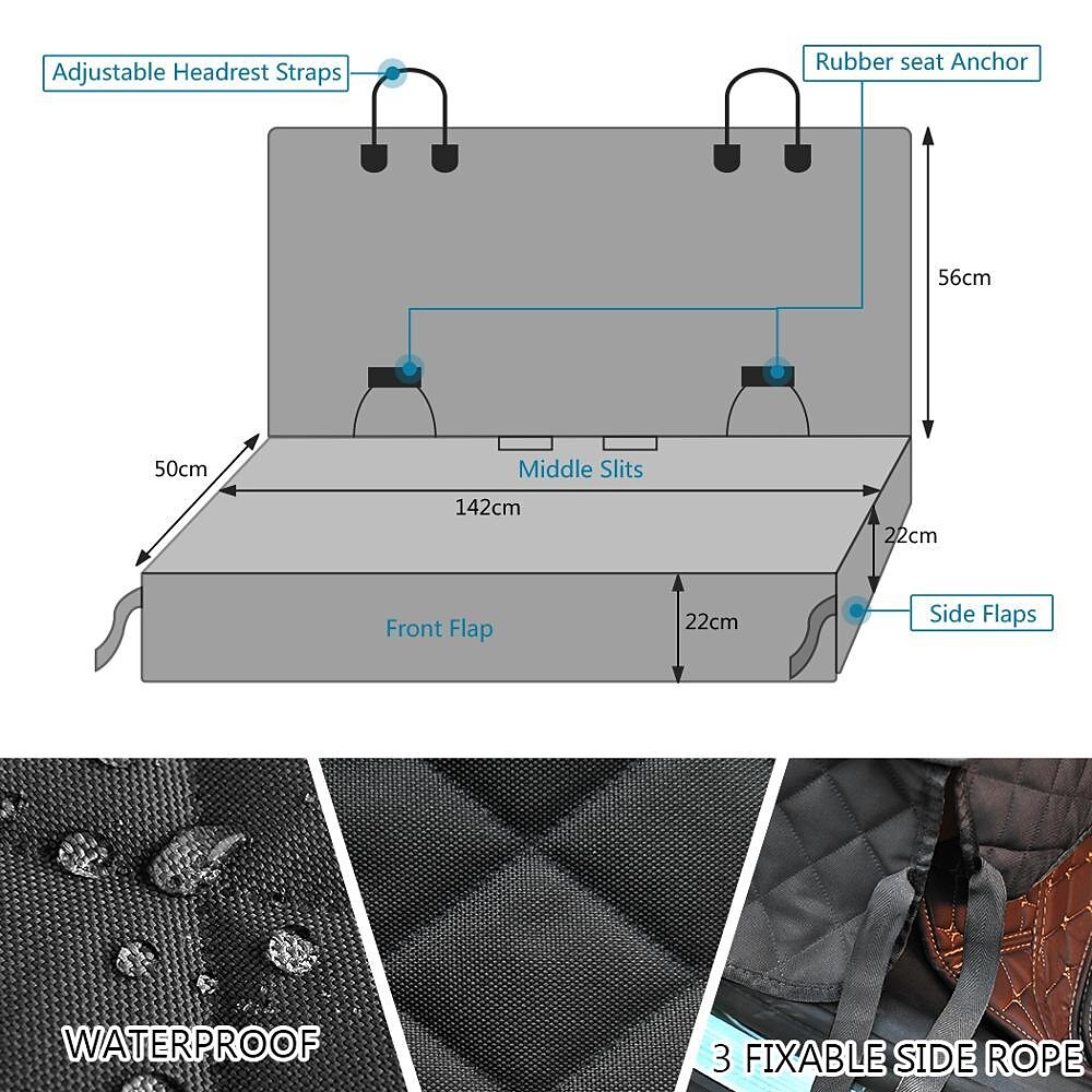 StarFire Dog Car Seat Cover, Pet Travel Carrier Mattress, Waterproof Protector, Middle Seat Armrest, For Dogs 2025 - $63.99 –P4