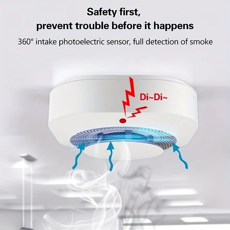 Tuya Smart Life WiFi Function Family Parlor Child Room Home Kitchen Smoke Detector PIR Sound Alarm Sensor Shop Fire Inspection 2025 - $19.99 –P2