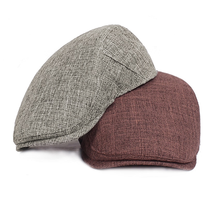 Férfi Vadászsapka Fekete Barna Pamut és vászon Utcai sikk Stílusos 1920-as évek divatja Szabadtéri Napi Alkalmi Sima Meleg 2026 - $13.49 –P7