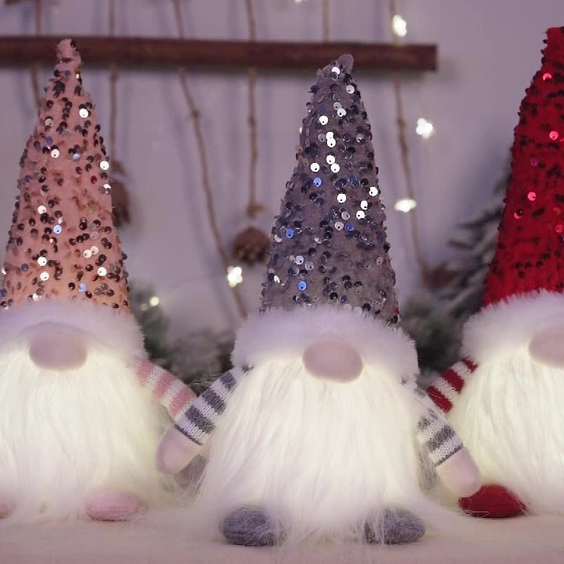 Гном Рождественский гном плюшевый Включение / выключение Рождество Новый год Аккумуляторы AAA 1шт 2026 - $34.8 –P8