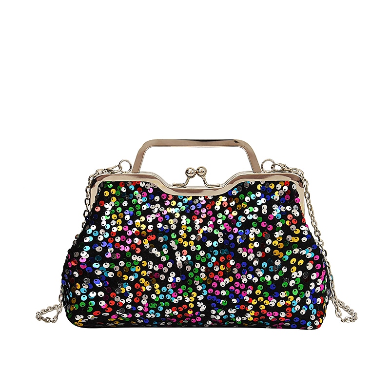 Women's Handbag Evening Bag Clutch Bags Synthetic Party Bridal Shower Wedding Party Sequin Large Capacity Anti-Dust Solid Color White Pink Blue 2025 - $34.99 –P6