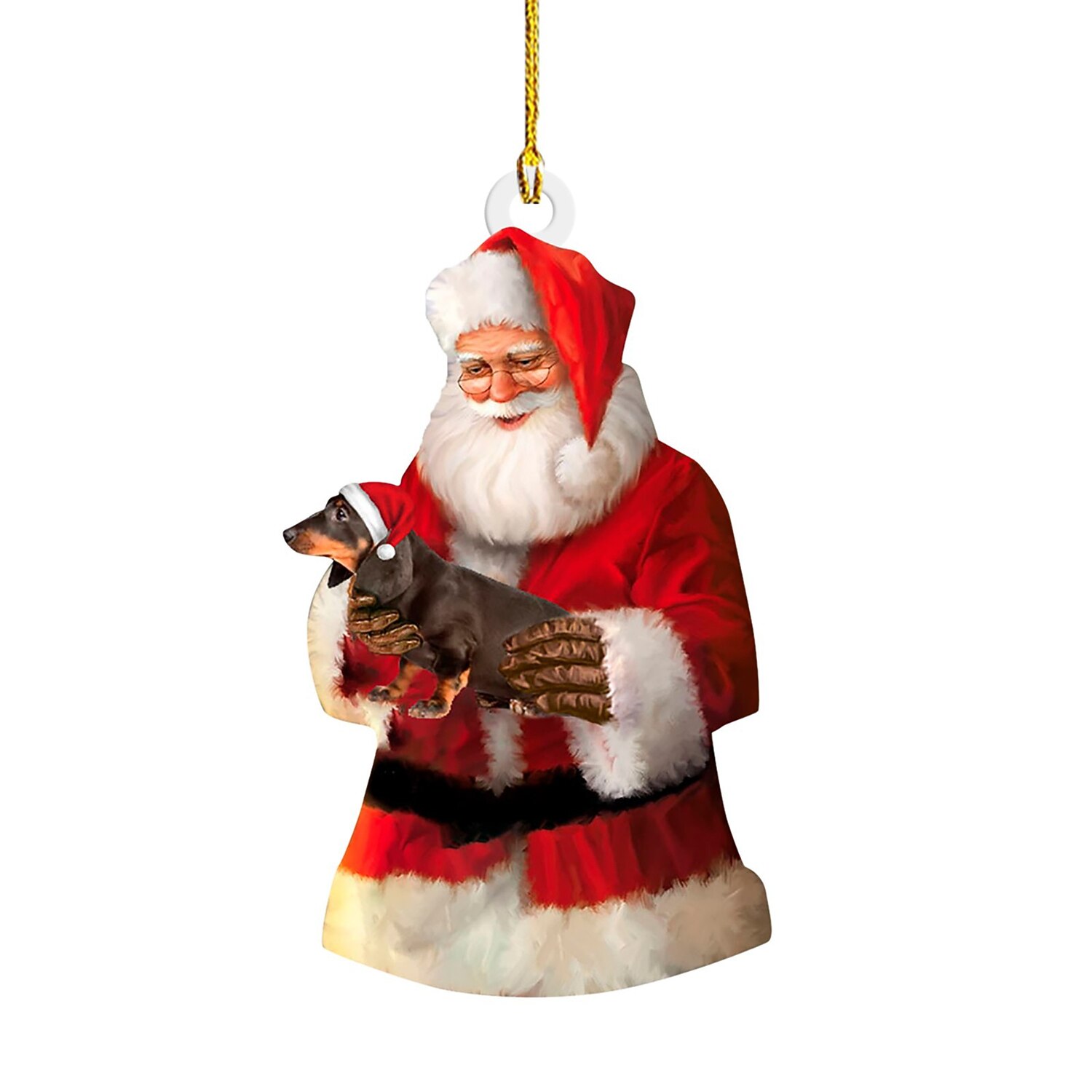 julepynt hundebil hengende ornament, akryl 2d flattrykt nøkkelring, valgfri akrylpryd og bil bakspeil tilbehør minnegavepakke 2025 - $5.99 –P9