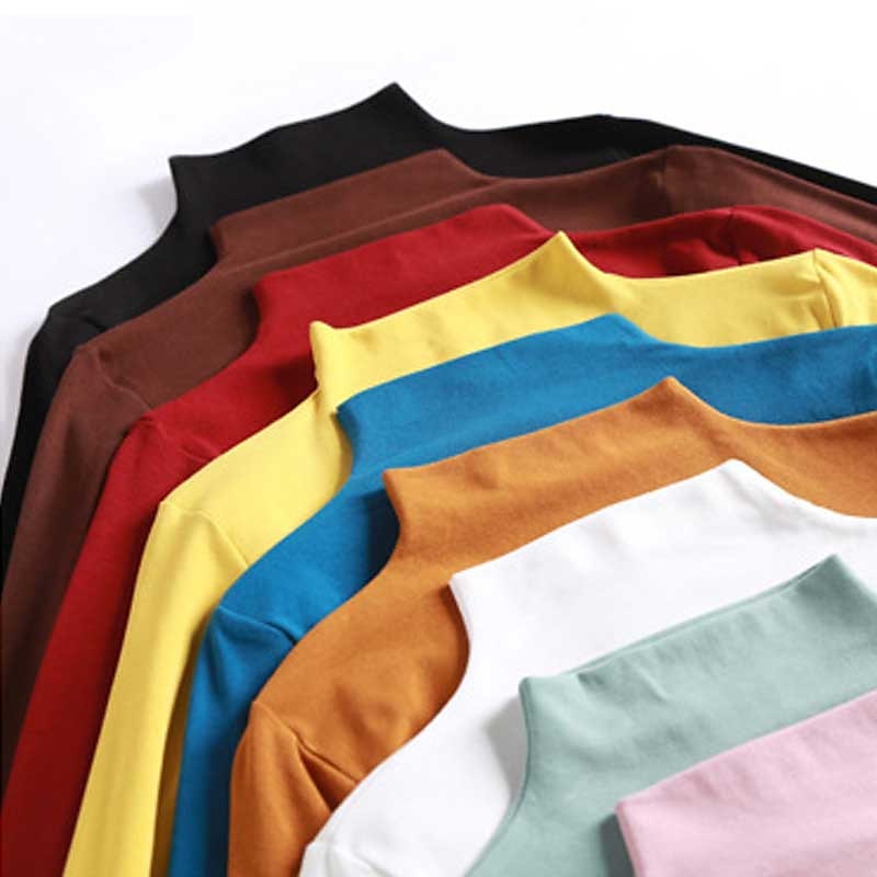 Per donna maglietta Maglieria intima Camicia di fondo Liscio Essenziale Manica lunga A collo alto Collo alto Top regolari Giornaliero Fine settimana Dolcevita bordeaux più velluto felpa nera a collo del 2025 a $15.99 –P7