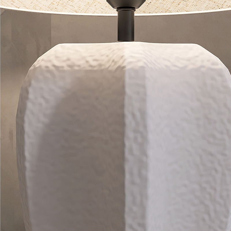 lampada da comodino lampada da tavolo, moderna lampada da tavolo alta in ceramica retrò 1 pezzo con paralume in tessuto beige lampada da comodino per comodino camera da letto soggiorno camera dei del 2025 a $328.59 –P11