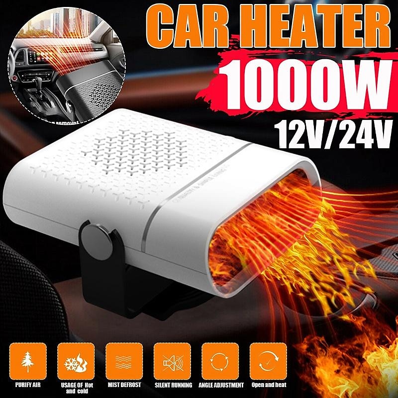 12V/24V Demister Car Auto Portable 2 In 1 Heater Cooler Fan Plugin Dryer 2025 - $26.99 –P1