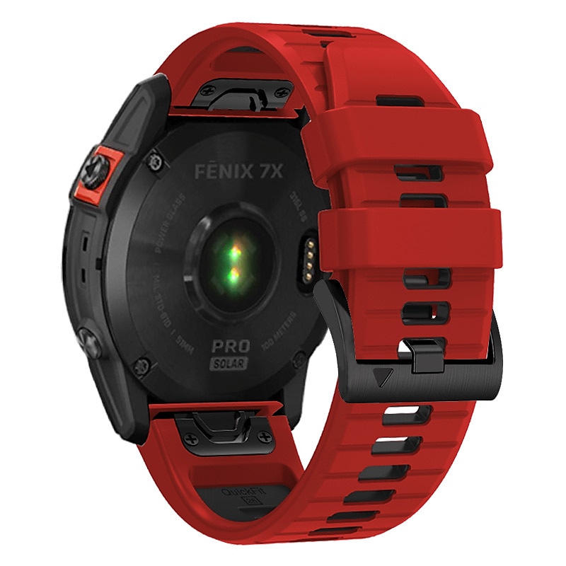 حزام إلى جارمين Fenix 7 7X 6 6X Pro Forerunner 955 945 935 Instinct 2X Solar Epix Approach S62 S60 Marq Descent G1 Quatix سيليكون إستبدال حزام 26mm 22mm تناسب سريع عصابة الرياضة معصمه 2025 - $17.99 –P14