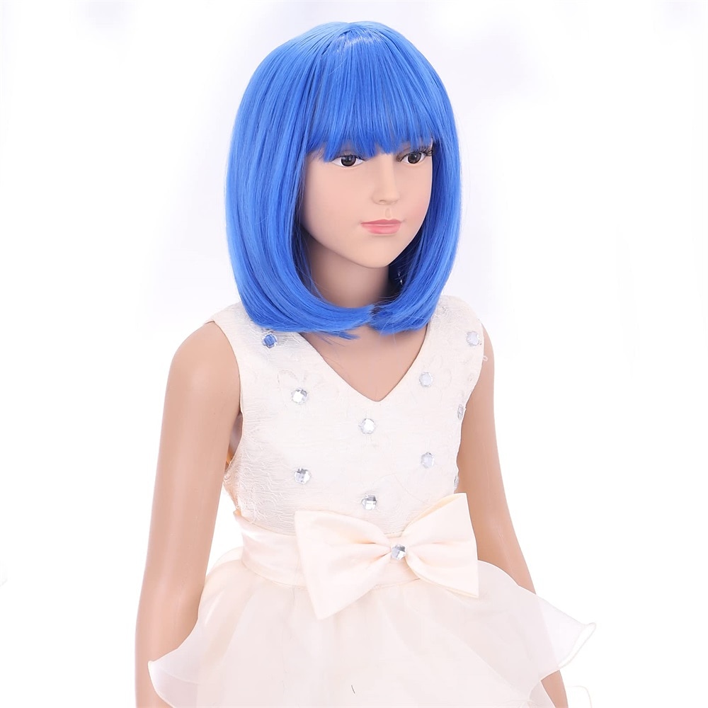 parrucca nera per bambini parrucca nera bob per bambini parrucca nera corta per ragazze festa cosplay parrucca sintetica con rete di rose da indossare tutti i giorni parrucche di carnevale del 2026 a $14.95 –P2