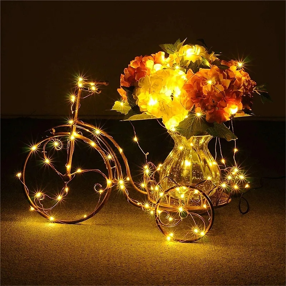 Guirlande lumineuse LED élégante pour réception de mariage, alimentée par USB/batterie, fil de cuivre, guirlande lumineuse pour fête, mariage, lumières de Noël, décoration de 2025 ? $10.99 –P1