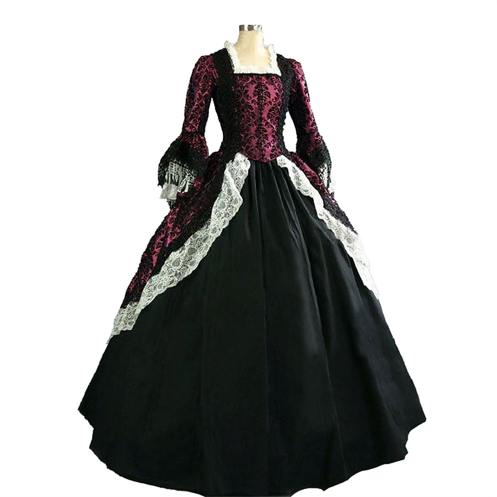 Rococò Vittoriano Abito da cocktail Lunghezza al pavimento Vestito Costume da festa Mascherata Manica del polsino svasato Taglie Forti Abito da ballo Costume Per donna Reale Carnevale Mascherata del 2026 a $121.99 –P6