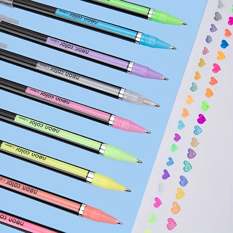 penna gel glitter colore penna neutra penna a sfera penna conto mano stelle luminose lampeggianti per bambini colore speciale per prendere appunti del 2025 a $16.99 –P3