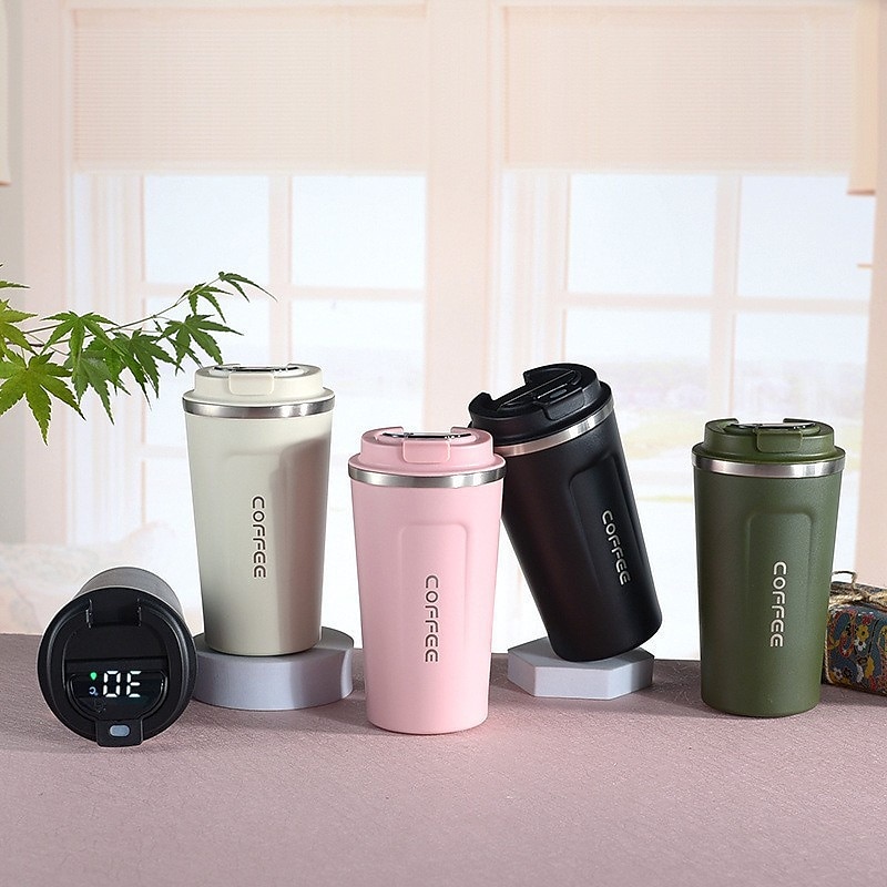 tasse à café smart voyage thermos tasse affichage de la température tasse à café sous vide en acier inoxydable avec affichage de la température ai de 2025 ? $23.99 –P9