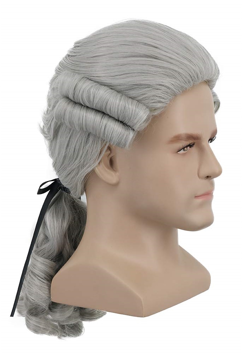 Peluca Rizada de Caballero Abogado Curly George Washington Cosplay Pelucas de Halloween Carnaval 2026 - $17.99 –P8
