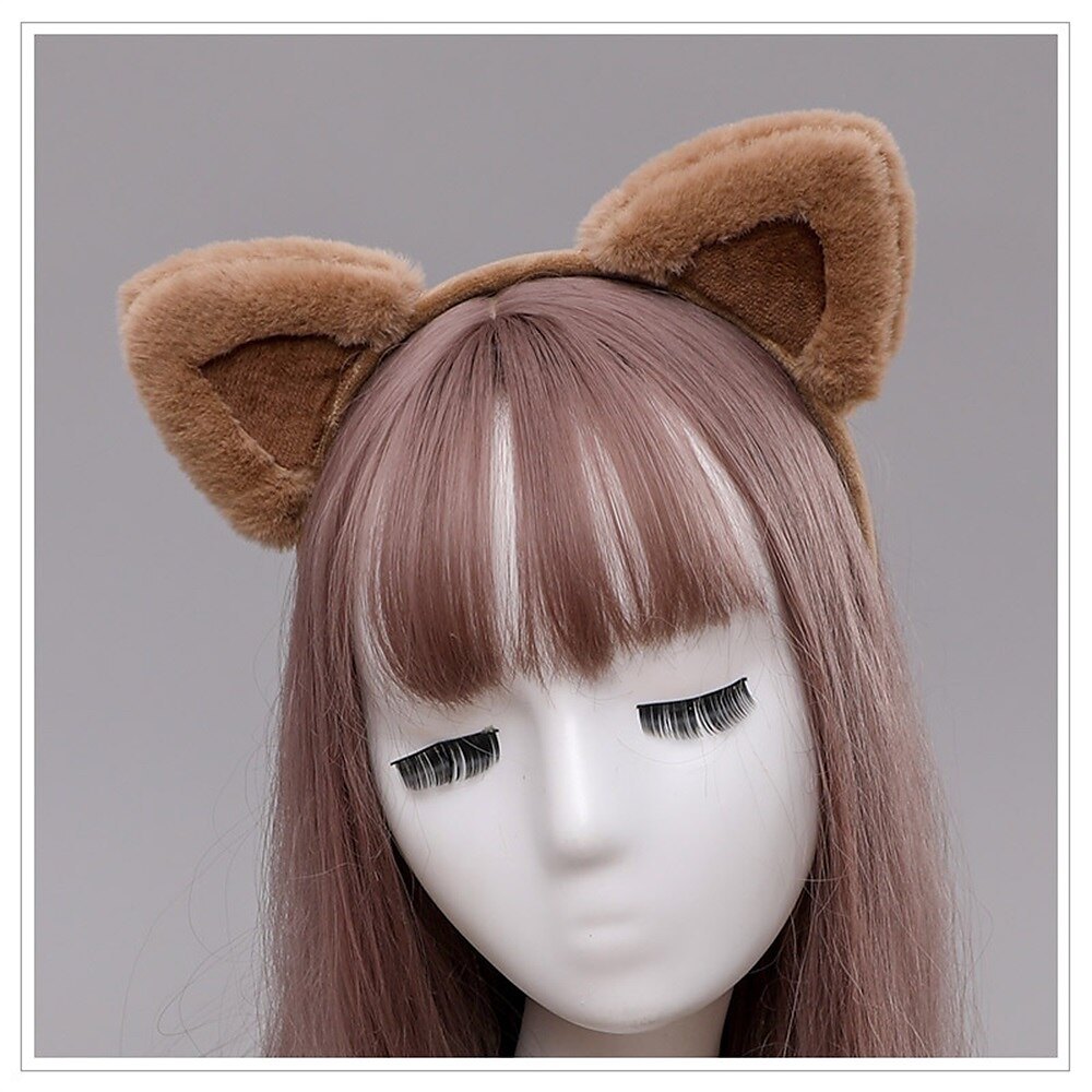 Handmade Cute Lolita Hair Ornaments Animal Ears Headdress Cosplay Props Lo Mother Cat'S Ears (Steamed Cat-Ear Shaped Bread) Hair Hoop 2025 - $8.49 –P7