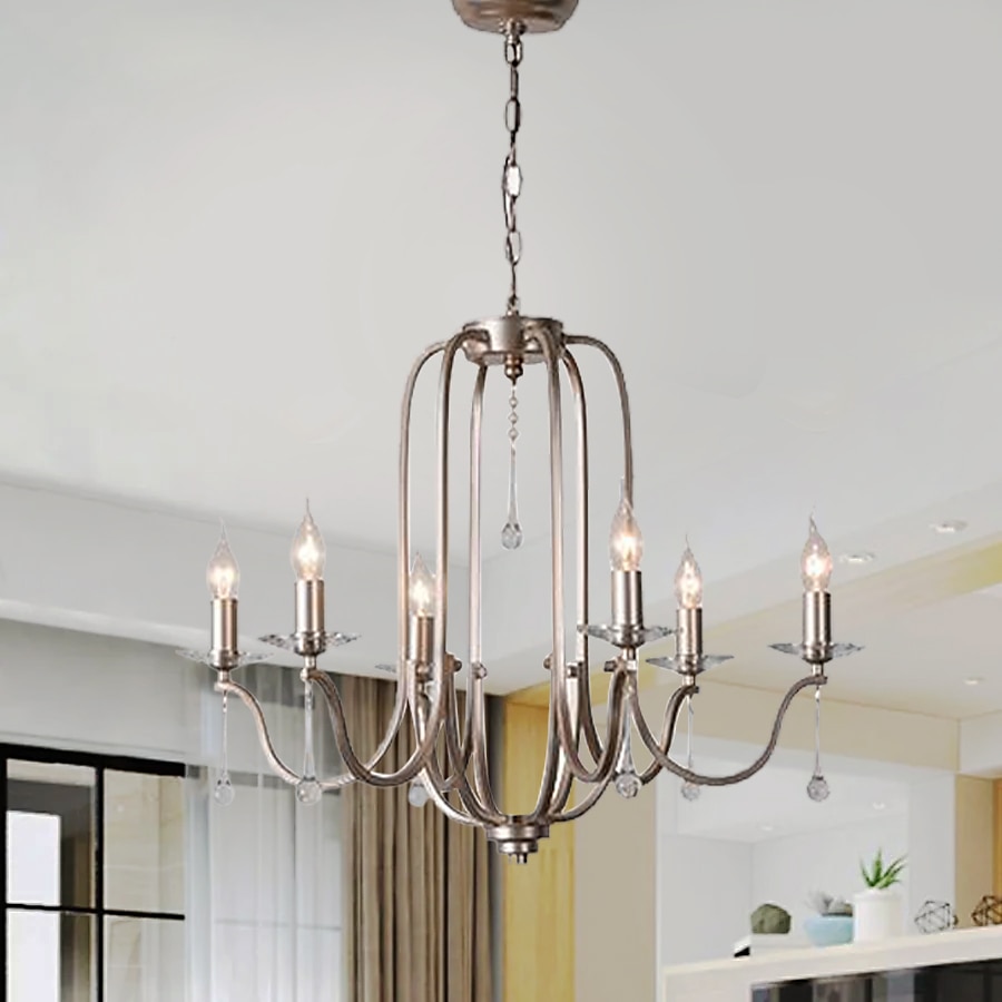 Chandelier for Dining Room Candle Style 6/9/12-Heads Modern Farmhouse Pendant Lighting,9-Light Brushed Candle Ceiling Hanging Fixture for Living Room Bedroom Coffee 110-240V 2025 - $558.79 –P14