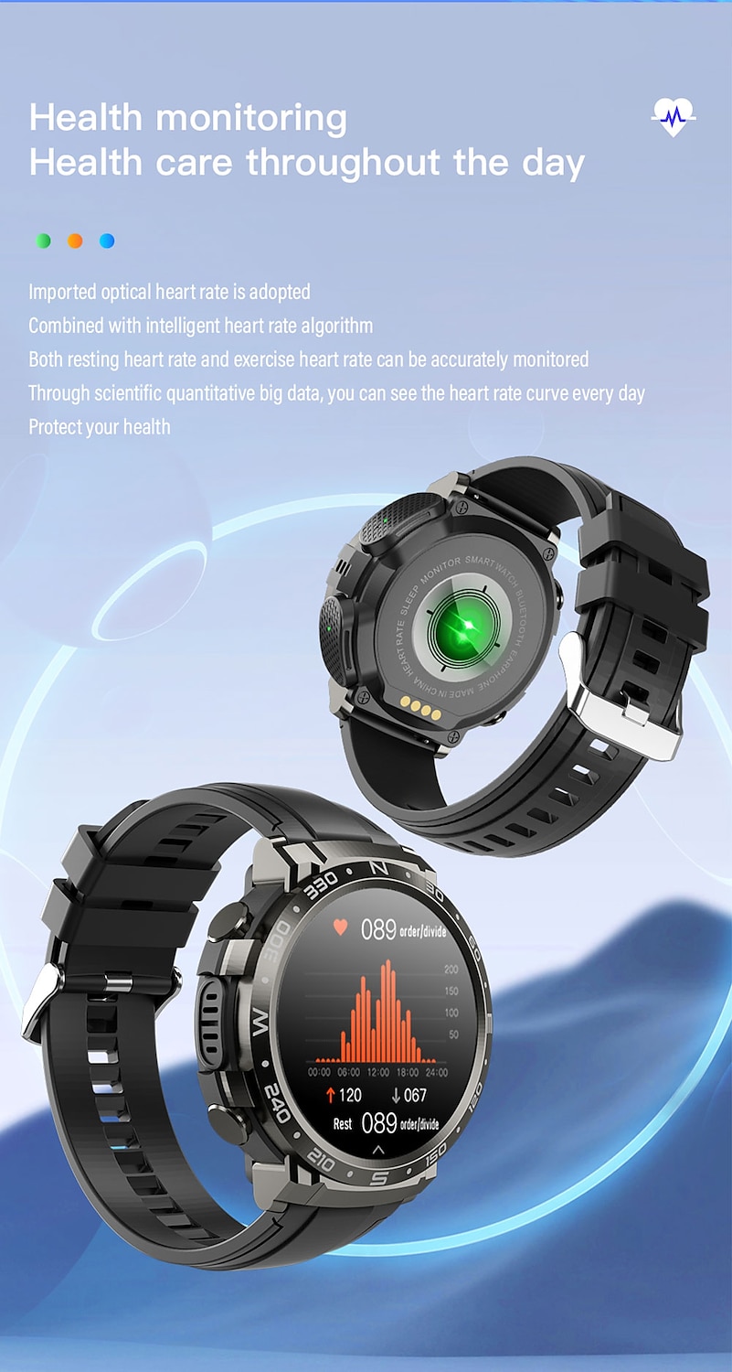 Headset Smart Watch TWS Two In One Wireless Bluetooth Dual Headset Call Health Blood Pressure Sport Music Smartwatch 2025 - $83.19 –P13