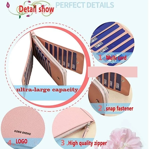 Women / Men Long Wallet Zipper Pocket Card Holder Clutch Slim Purse Coin Credit Card Wallet Ticket Credit Card Bag Case 2026 - $15.99 –P5