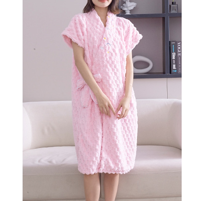 Wearable Bath Towel Wrap Cozy Coral Fleece Highly Water Absorbent Beach Spa Gym Bathrobes Slip Dress Bathing Shower Cover Up Tube Dress Nightwear Sleepdress Sleeping Robe 2025 - $33.99 –P8