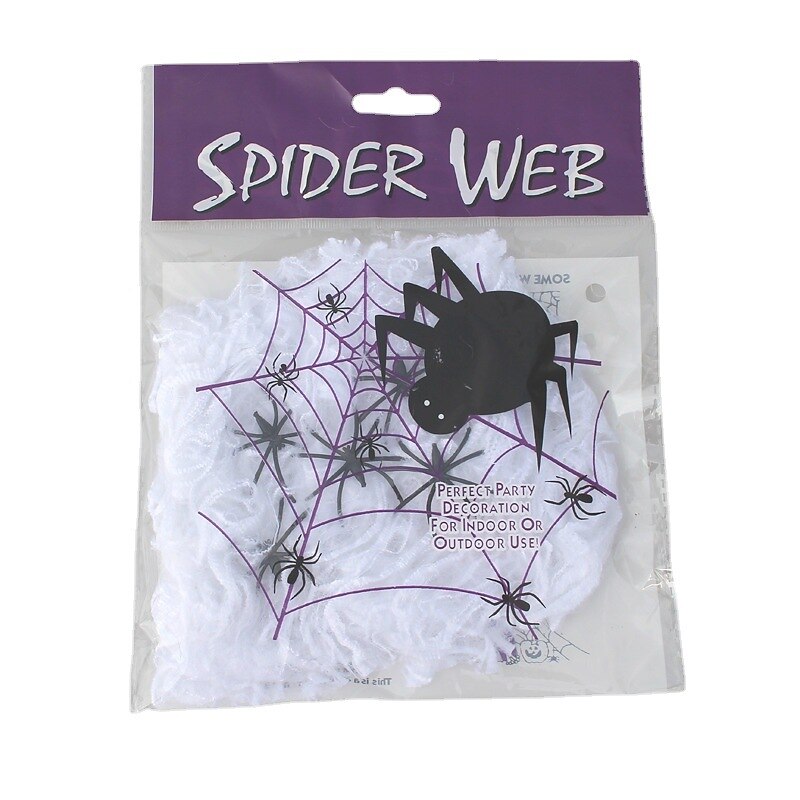 Decorações de teias de aranha de Halloween com aranhas falsas extras, teias de aranha super elásticas para decoração de Halloween interna e externa de 2025 por $9.49 –P6