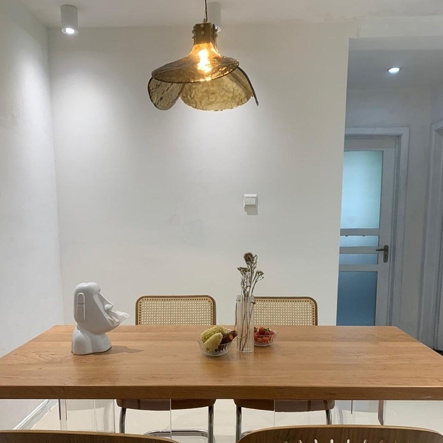 lampada a sospensione a led design floreale in vetro paralume ambra e12/e14 lampada a sospensione per interni loft lampada a sospensione a soffitto regolabile in altezza camera da letto bar del 2025 a $229.99 –P7