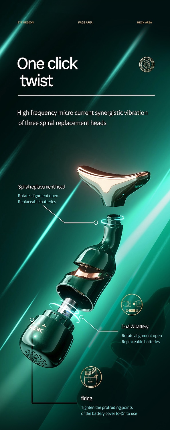3 in 1 Face Neck Massager ION LED Photon Therapy Facial Lifting Beauty Devices Remove Double Chin Anti Wrinkle Skin Care Tools 2025 - $17.99 –P15