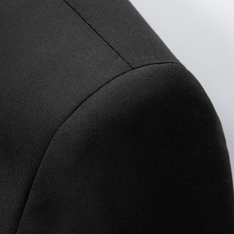 Men's Wedding Suits Black White Solid Colored Standard Fit 2 Piece Single Breasted Two-buttons 2025 - $122.99 –P6