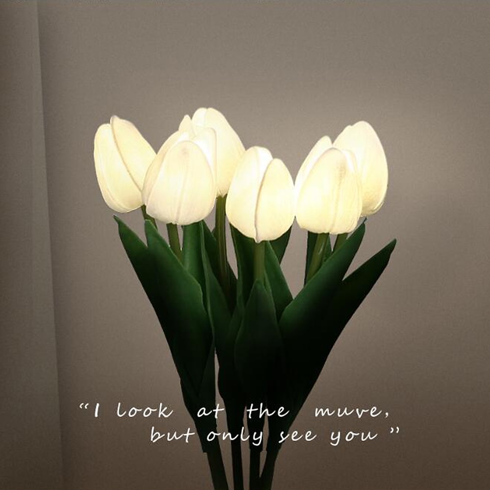 6pcs Tulip Flower Table Lamp Tulips LED Night Light Simulation Flower Potted Night Light Gift for Her Birthday Holiday Party Wedding Room Decoration 2026 - $28.99 –P1