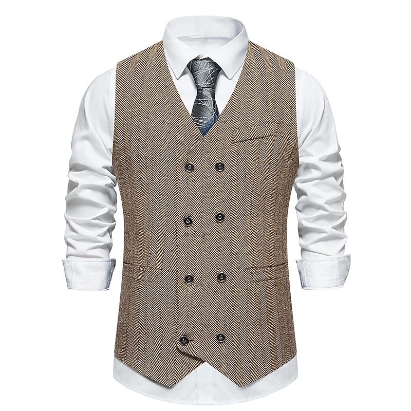 Vintage Anni 1920 Gilet Il grande Gatsby Gentiluomo Testimoni dello Sposo Slim Fit Costume Per uomo Mascherata Matrimonio Ospite di nozze Evento / Festa Adulti Gilet del 2026 a $30.99 –P10