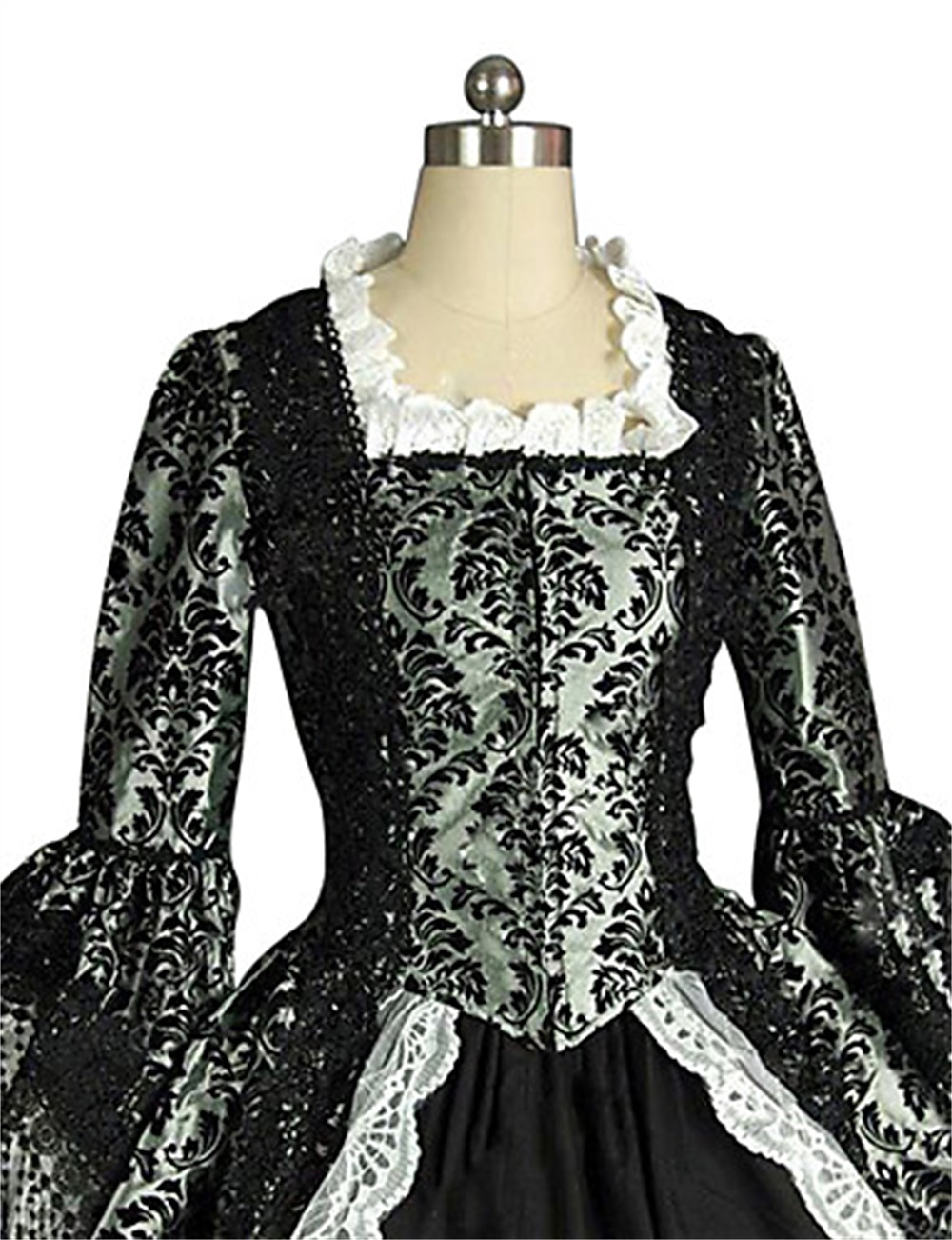 Rococò Vittoriano Abito da cocktail Lunghezza al pavimento Vestito Costume da festa Mascherata Manica del polsino svasato Taglie Forti Abito da ballo Costume Per donna Reale Carnevale Mascherata del 2026 a $121.99 –P4