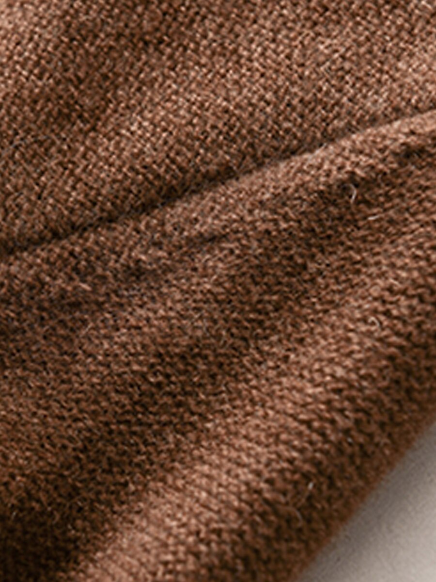 Women's Cardigan Sweater Stand Collar Ribbed Knit Alpaca Wool Button Pocket Fall Winter Outdoor Daily Going out Stylish Casual Soft Long Sleeve Solid Color Brown Beige Grey M L XL 2023 - US $27.99 –P4