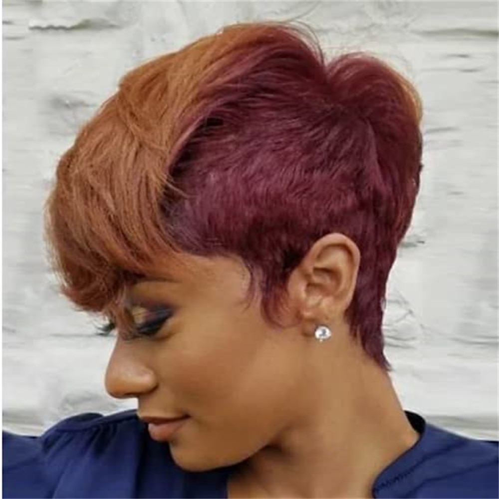 parrucche corte pixie cut con frangia bionda mista marrone parrucche sintetiche miste marroni per le donne nere parrucche corte pixie per le donne parrucche del partito di cosplay di halloween del 2025 a $21.99 –P12