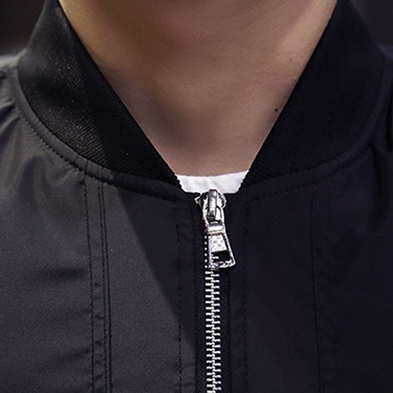 Herren Bomberjacke übergangsjacke Alltagskleidung Leicht Reißverschluss Sommer Frühling Einfach Streetwear Kragen Regulär Schwarz Rot Dunkelblau Grau Jacken 2025 - $23.99 –P9