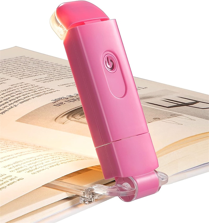 Mini luz Led recargable por USB, marcador portátil, luz de lectura, brillo  ajustable, luz nocturna, lámpara de noche para libros